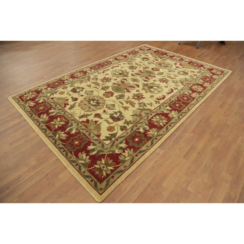 Floral Indian Area Rug 7x10 - 9' 10'' X 6' 6''