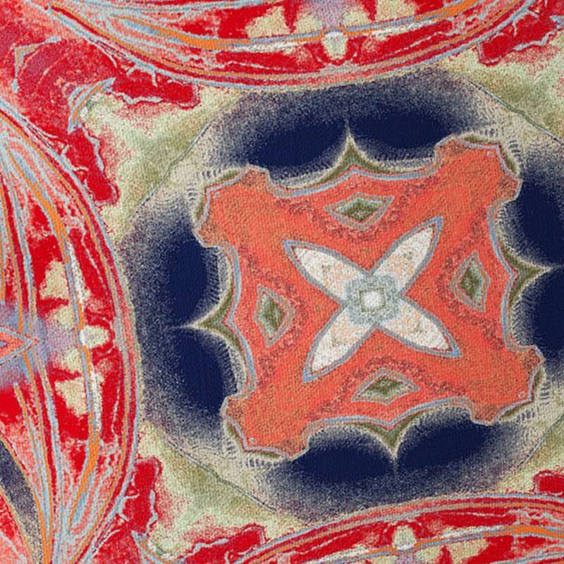 HomeRoots Set of Two 16" X 16" Green and Red Blown Seam Floral Indoor Outdoor Throw Pillow - 16.00' X '16.00' X '5.00