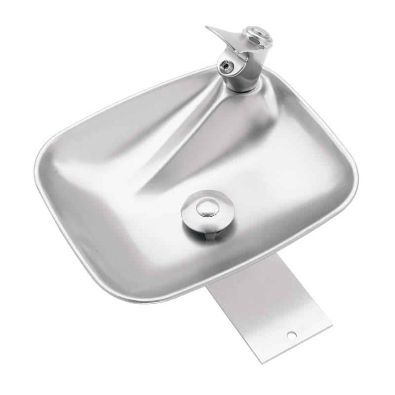 Haws Rectangular Bowl Drinking Fountain for Deck Top with Push Button