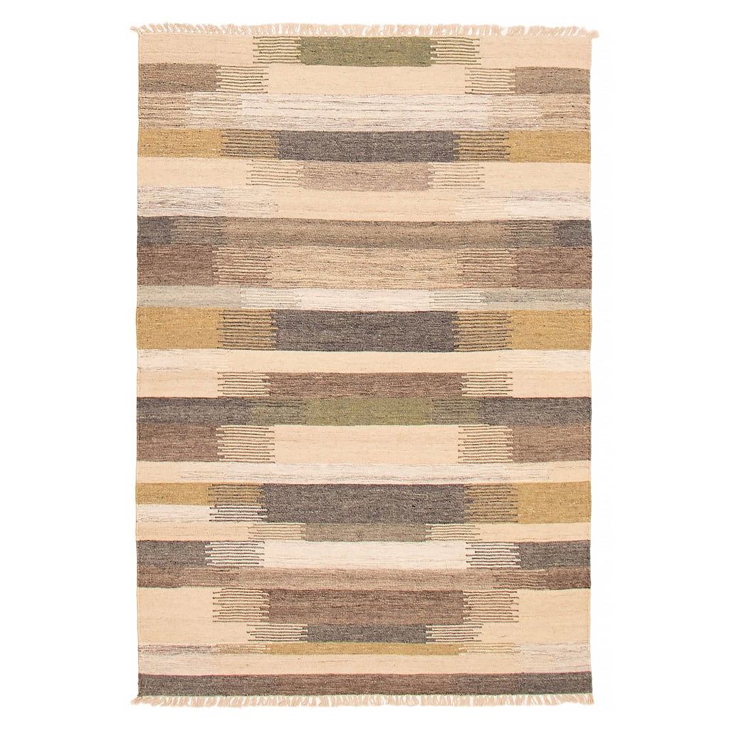 Ankara FW Cream, Grey Kilim 5'1" x 7'9" - 5'1 x 7'9
