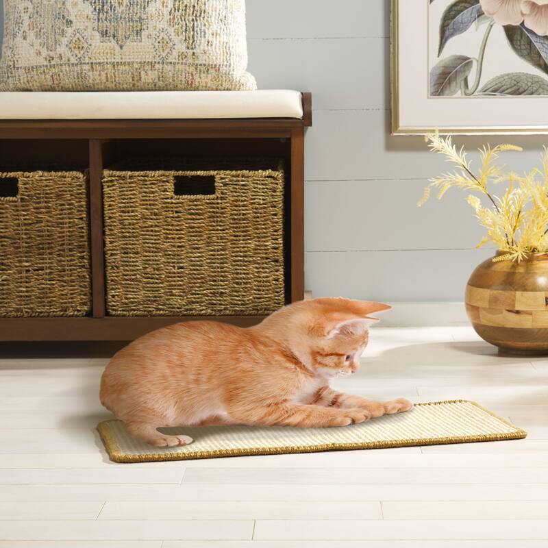 SAFAVIEH Home Sisal Small Boucle Weave Cat Scratch Mat