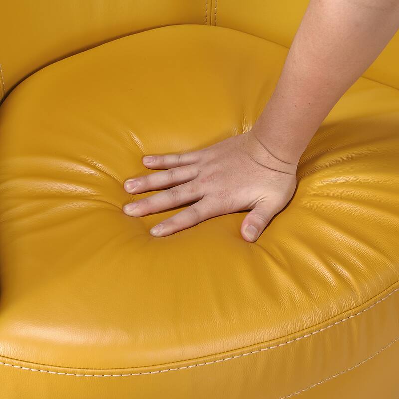 Ellis 31" Leather Swivel Chair - 360-Degree Swivel