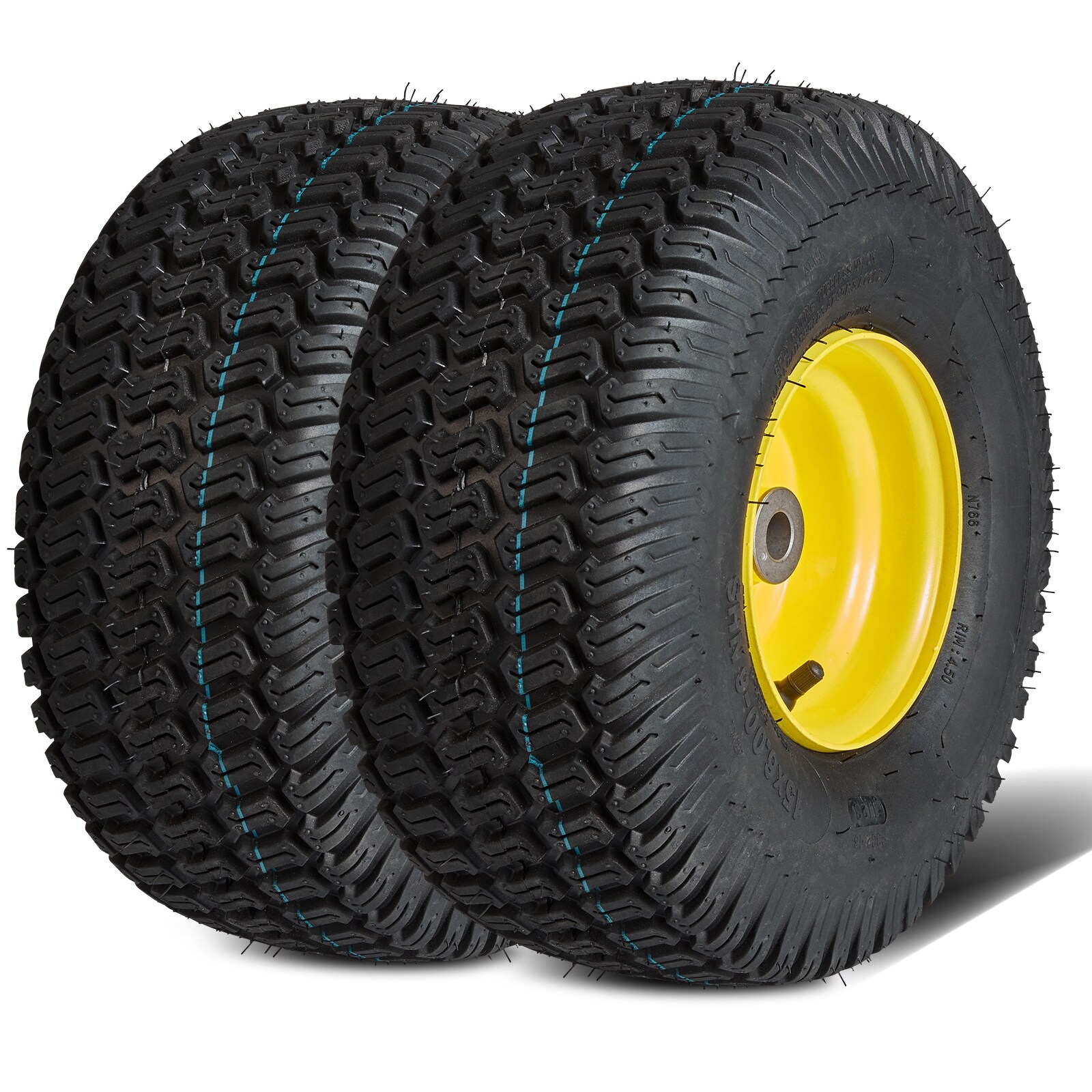 VEVOR Lawn Mower Tires With Rim 13x5 6 Tubeless Tractor Tires 2 Pack Tire And Wheel Assembly Flat free PU Tires 3.25 5.9 Centered Hub 3 4