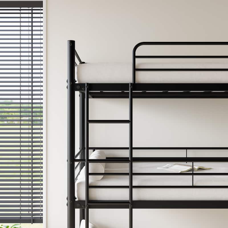 Twin Size Metal Platform Frame with Ladders