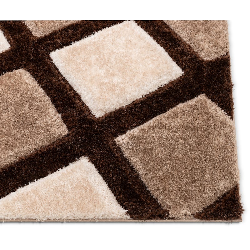 Well Woven San Francisco Posh Geometric Shag Area Rug