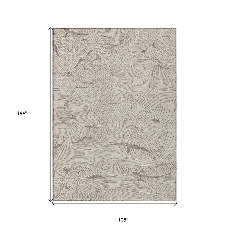 HomeRoots Abstract Transitional Rectangle Outdoor Rug