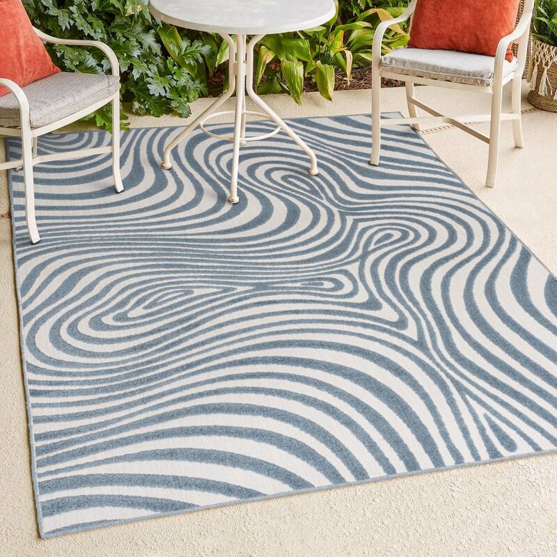 JONATHAN Y Nordby Abstract Groovy Striped Area Rug