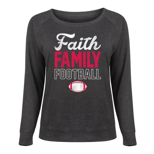 Shop Faith Family Football Ladies Plus Slouchy Free Shipping