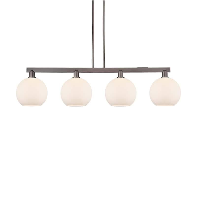 Innovations Lighting 716-4I-13-53 Athens Linear Athens 4 Light 53" - Oil Rubbed Bronze / Matte White