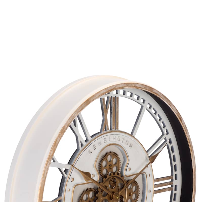 SEI Furniture Willmar Roman Gear Clock - 24"W x 4"D x 24"H