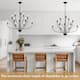 12-Light Candlestick Hanging Linear Chandelier Lighting 3-Tier Ceiling Light Fixture for Kitchen Island