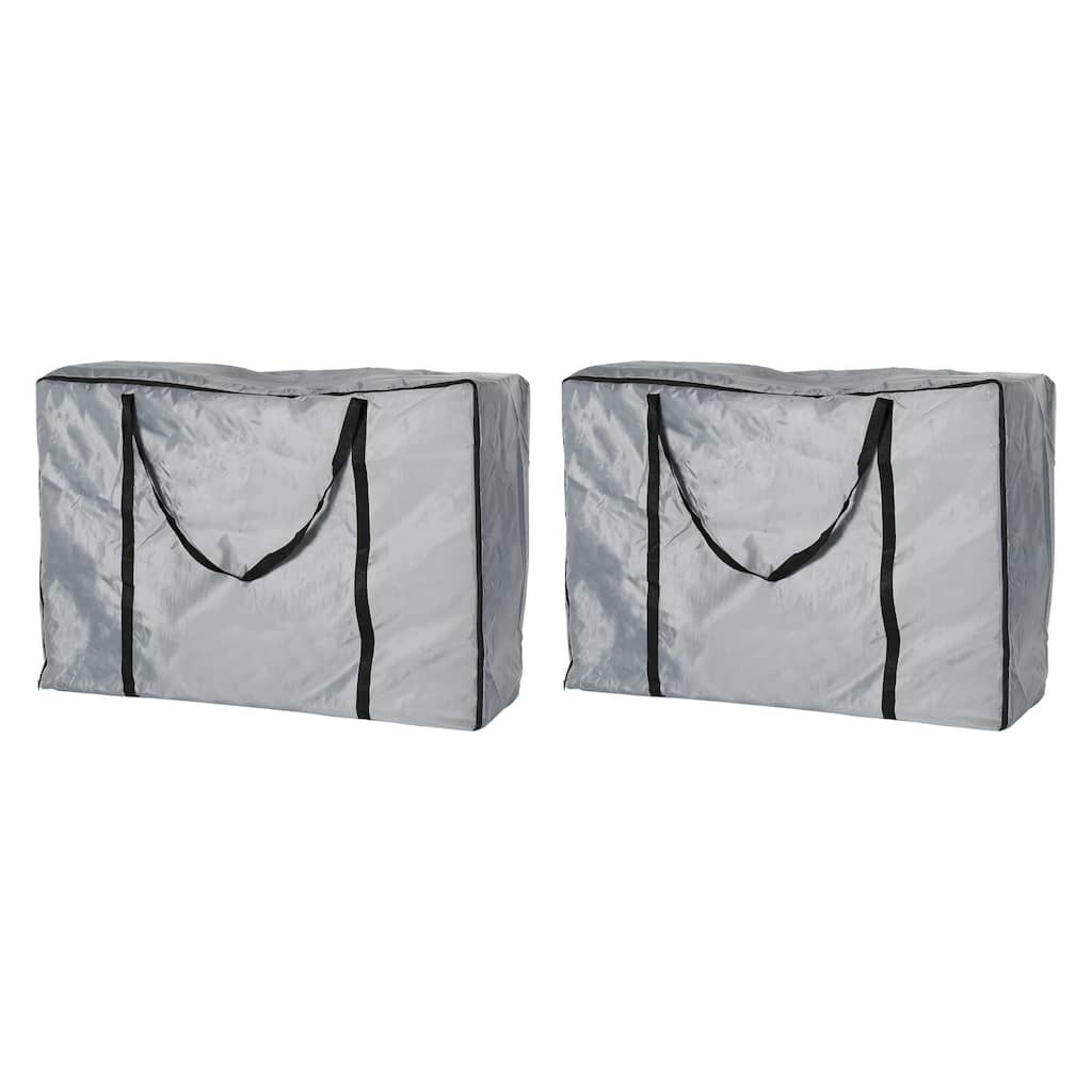 2x Outdoor Chair Storage Bag Carry Seat Bag Folding Lounge Chair Cover - Grey