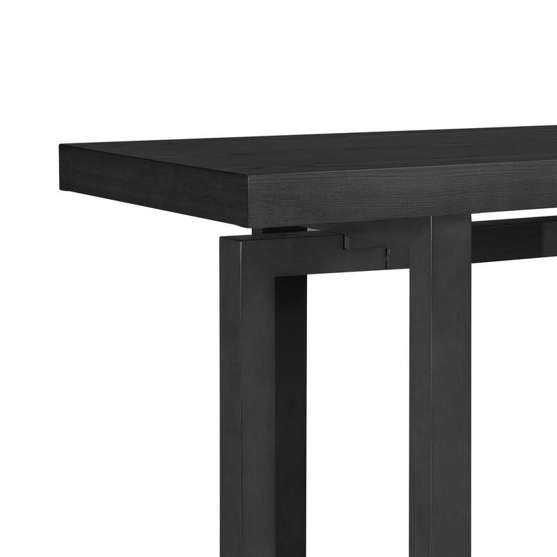 Modern Narrow Console Table, Sofa Side Table with Space-Saving Design, for Hallway Living Room, Foyer, Black