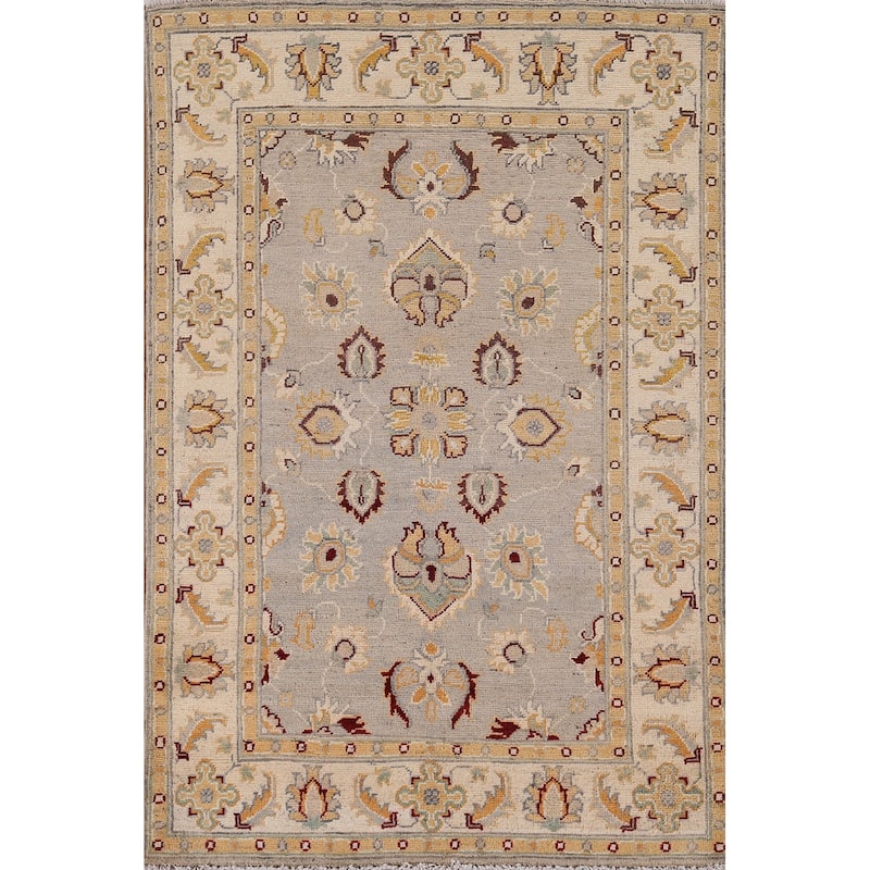Oushak Oriental Accent Rug Handmade Wool Carpet - 3'4" x 5'1"