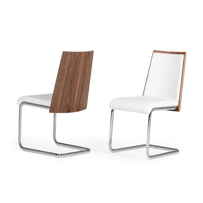 Morgan White & Walnut Dining Chair (Set of 2)