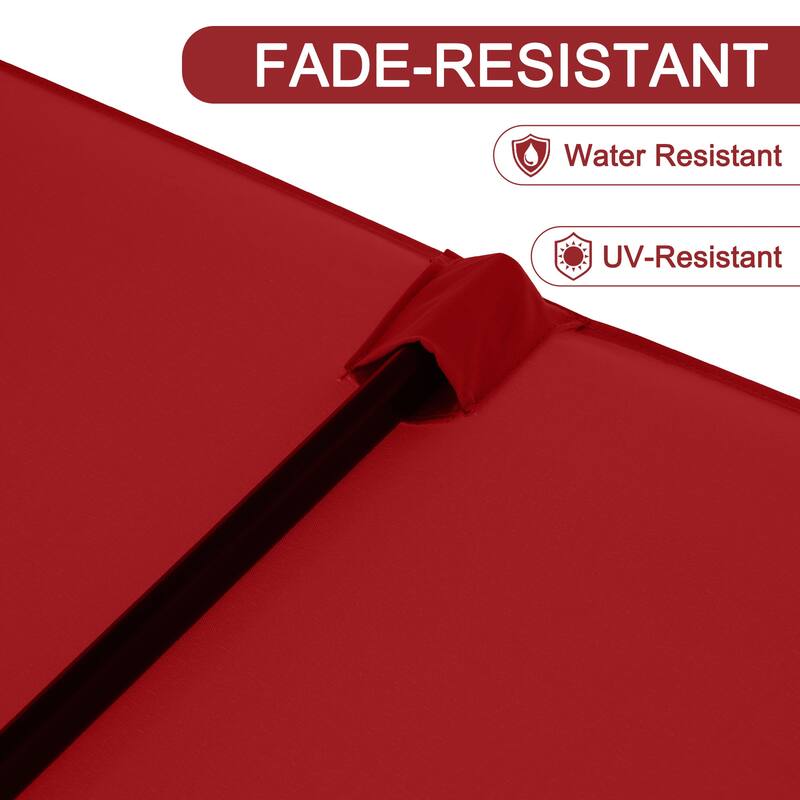 Autlaycil 13 ft Patio Umbrella with Crank Outdoor Umbrella with Base