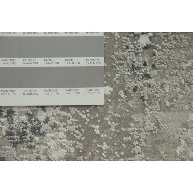 Machine Made Oriental Polyester Carpet Modern Abstract Beige & Ivories Abstract Area Rug - 7' 5'' X 5' 2''