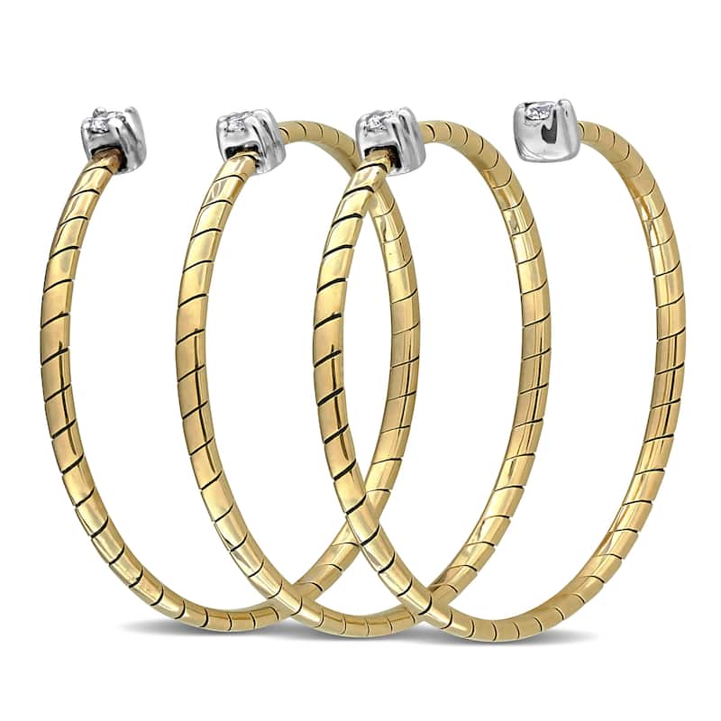 Miadora Diamond Accent Wrap Ring in 14k Yellow Gold