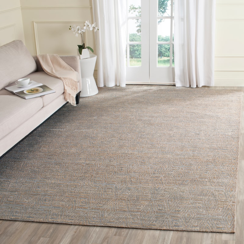 SAFAVIEH Handmade Cape Cod Violina Coastal Jute Rug - 8' x 10' - Grey/Sand