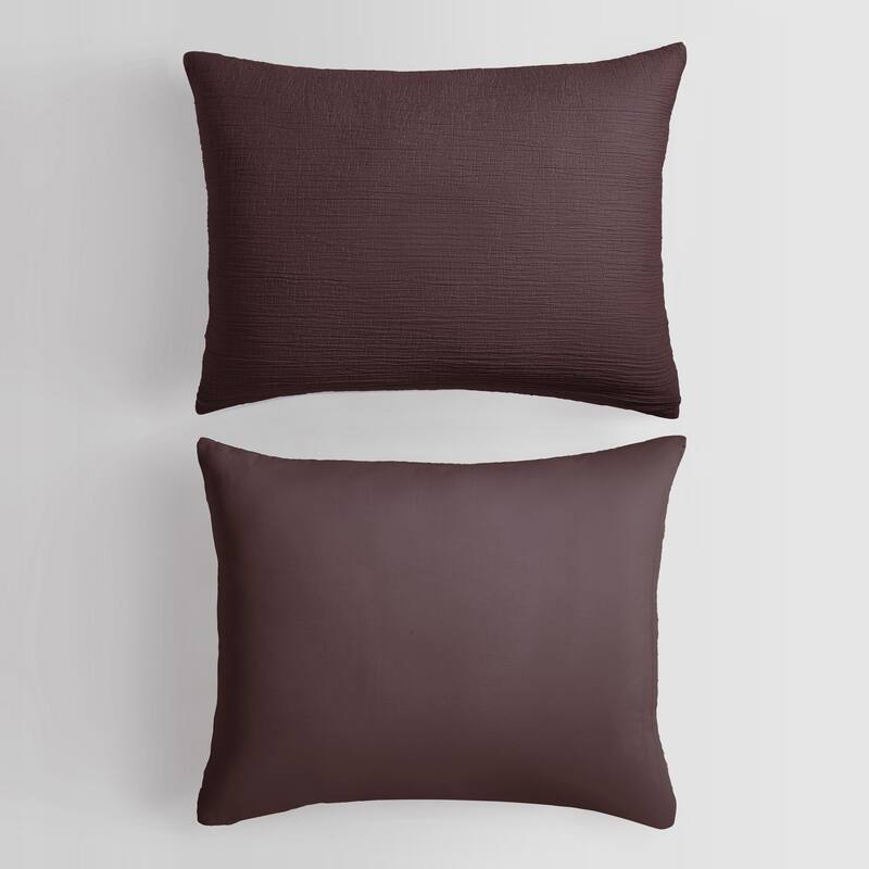 Calvin Klein Washed Texture Solid Cotton Duvet Cover Set