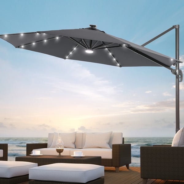 7.5 ft striped patio umbrella Stars & Stripes Flag Crank & Tilt Market Round Outdoor Patio Umbrella, 7.5'