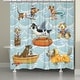 preview thumbnail 1 of 2, Salty Dogs Shower Curtain - Multicolor - 71x74