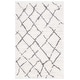 preview thumbnail 10 of 53, SAFAVIEH Berber Shag Hessie Moroccan Rug 3' x 5' - Cream/Light Grey - Rectangle