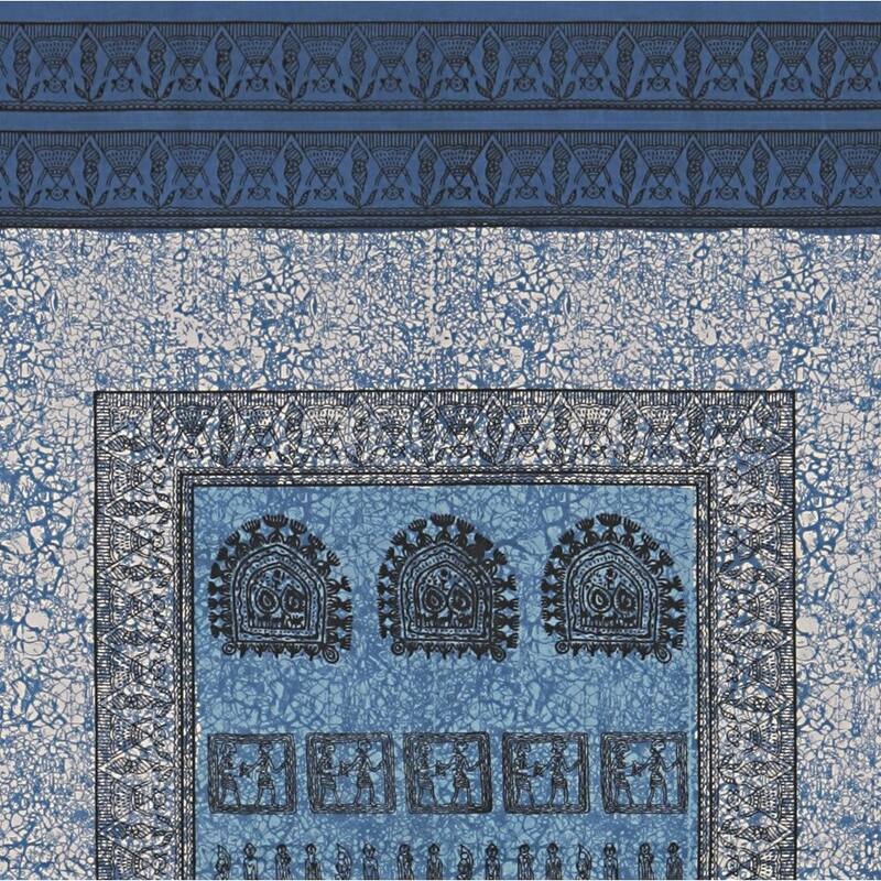 Cotton Royal Egyptian Kingdom Print Tablecloth Rectangle Green