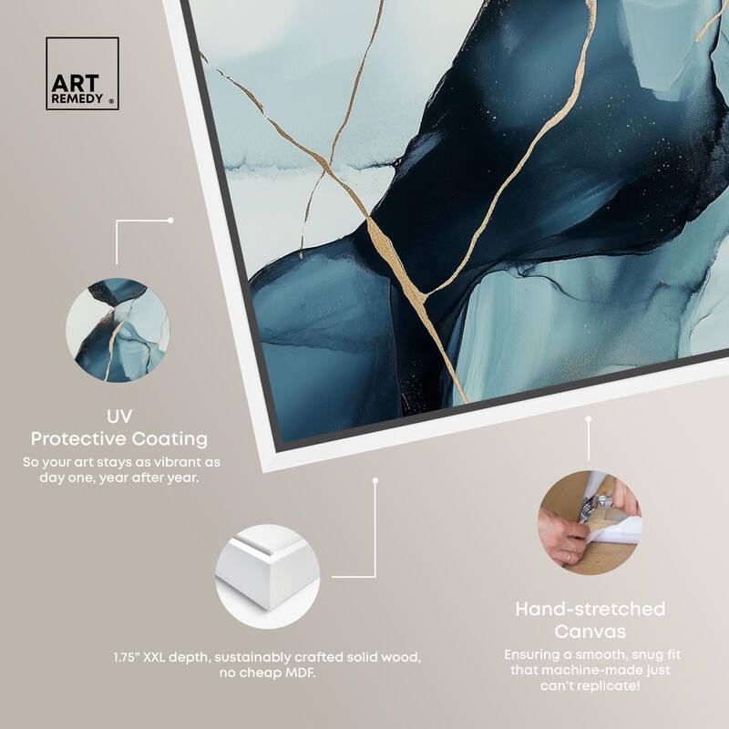 Cerulean Flow III Canvas by Art Remedy