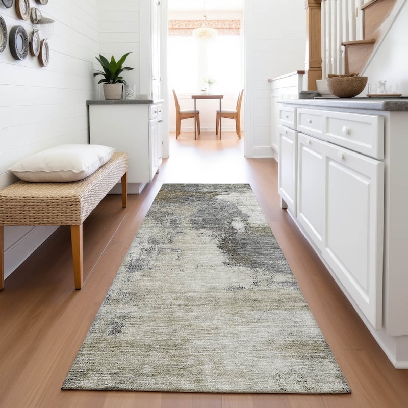 Premium Washable Super Soft Contemporary Mayfield Rug - Gray - 2'3" x 7'6"
