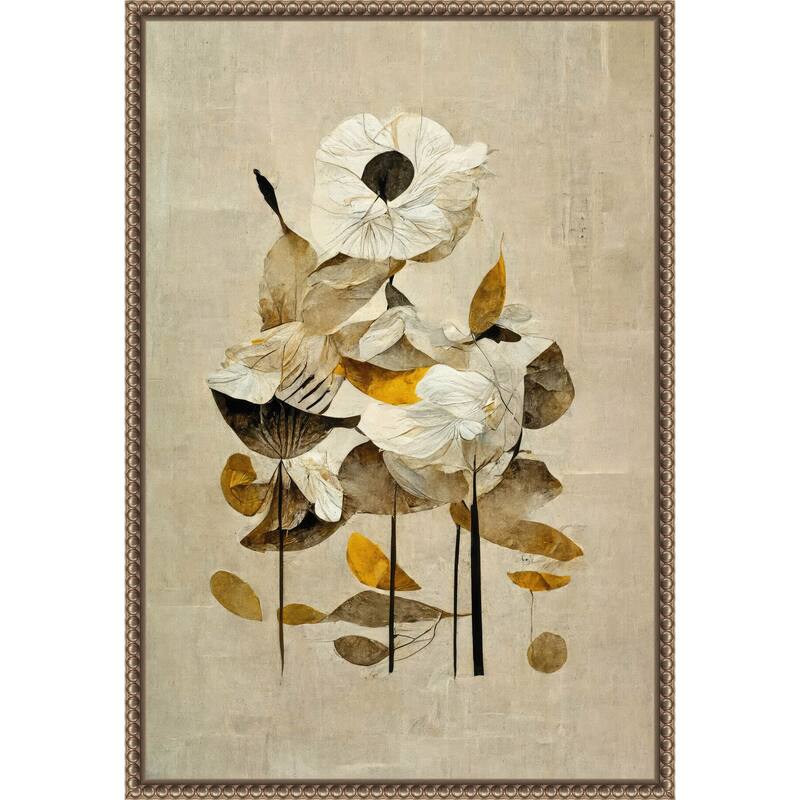 Sunbathing Flower by Treechild Framed Canvas Wall Art Print