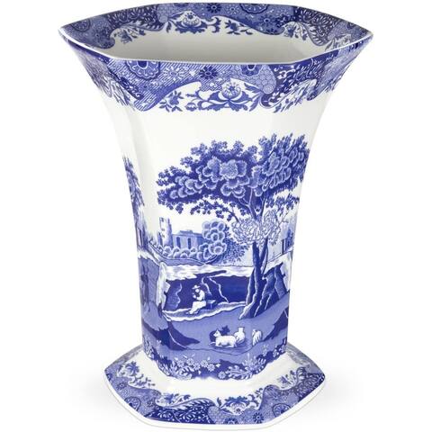 Spode Blue Italian Hexagonal Vase