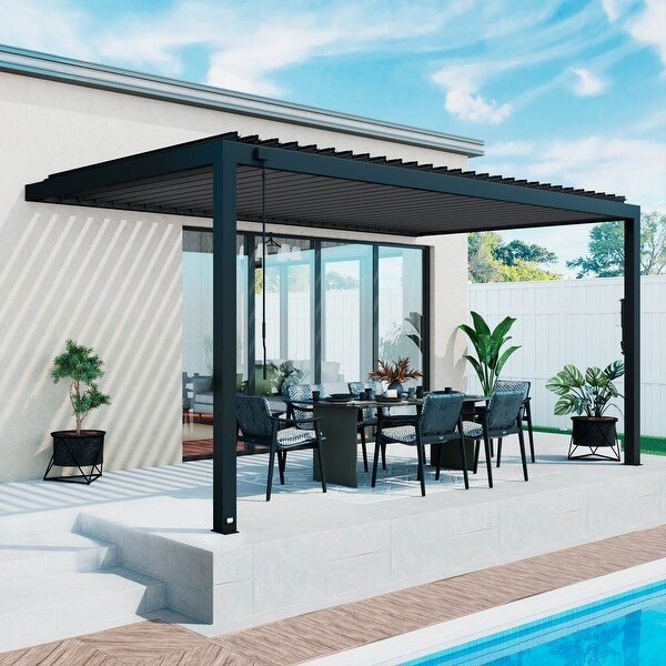 Backyard Discovery Evanston 16x10' Steel Wall-Mounted Louvered