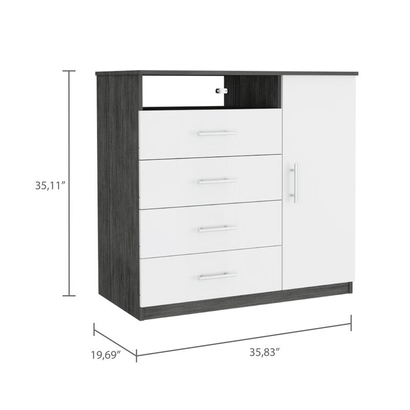 FM Furniture Carolina Dresser with 4 Drawers