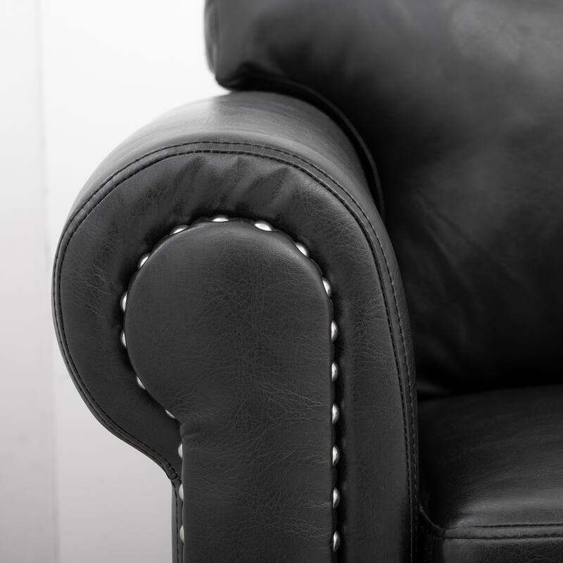 Stylish Sofa with Detachable Cushions, Pocket Spring Support & Silver Nailhead Detail - Ideal for Living Rooms