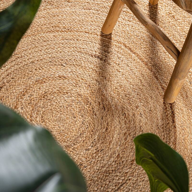 JONATHAN Y Skye Two-Tone Jute Hippy Circle Area Rug