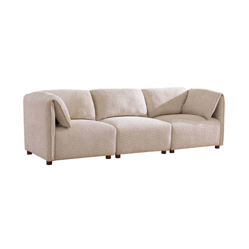 Christopher Knight Home - Modern Upholstered Sofa with Rubber Wood Frame