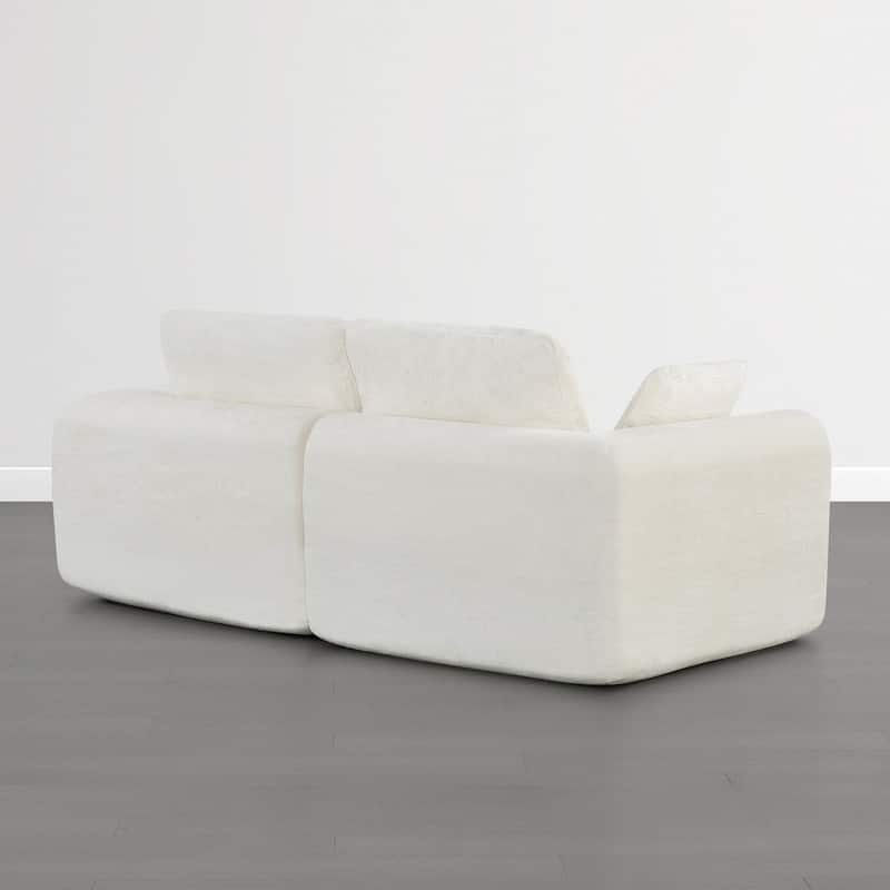 Spruce & Spring Compressed Modular Sectional Boneless Sofa for Living Room