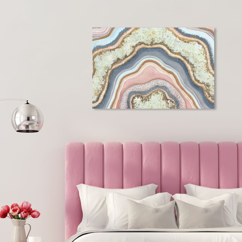 Wynwood Studio Canvas Abstract Modern Shapes White and Eggshell Glam Wall Art Canvas Print - 30 x 20