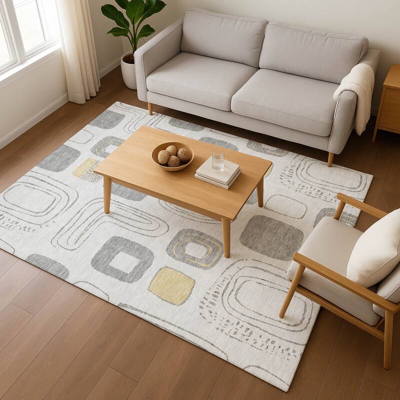 Premium Washable Super Soft Contemporary Elements Mayfield Rug