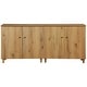 preview thumbnail 39 of 50, Buffet Cabinet with 3 Compartments for Dining Room, 32.4"H Sideboard
