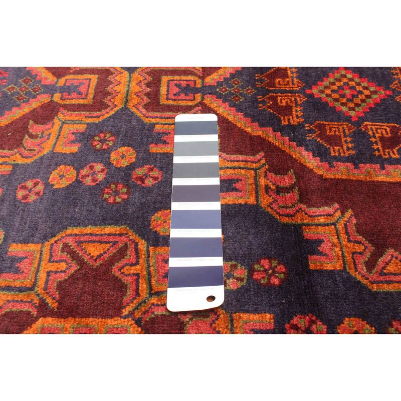 ECARPETGALLERY Hand-knotted Teimani Dark Navy Wool Rug - 3'10 x 6'3