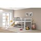 preview thumbnail 4 of 28, Twin Over Twin Solid Wood Bunk Kids Bed Frame with Convertible Slide and Ladder, Safe Design for Bedroom, Easy Assembly, White