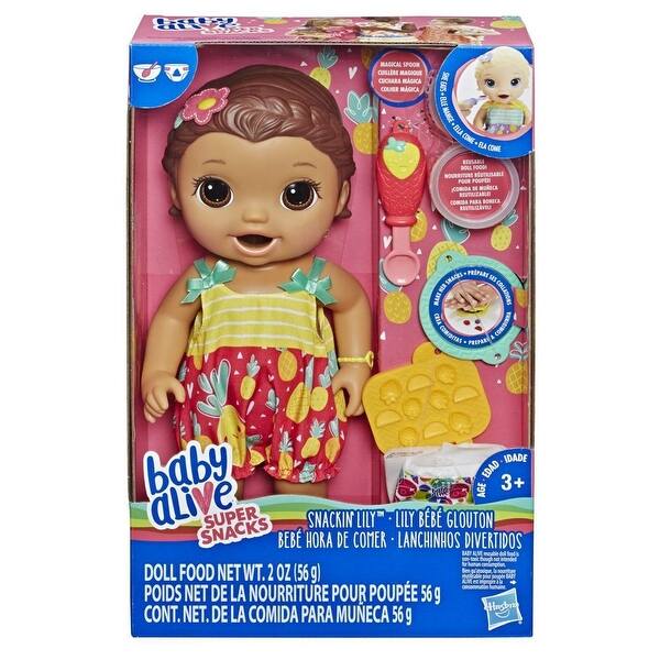 Shop Baby Alive Super Snacks Snackin Lily Baby Blonde Baby Doll That Eats With Reusable Baby Alive Doll Food Spoon And 3 Overstock 31668961