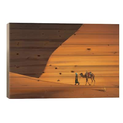 The Camel Driver, Morocco II Print On Wood by Matteo Colombo - Multi-Color
