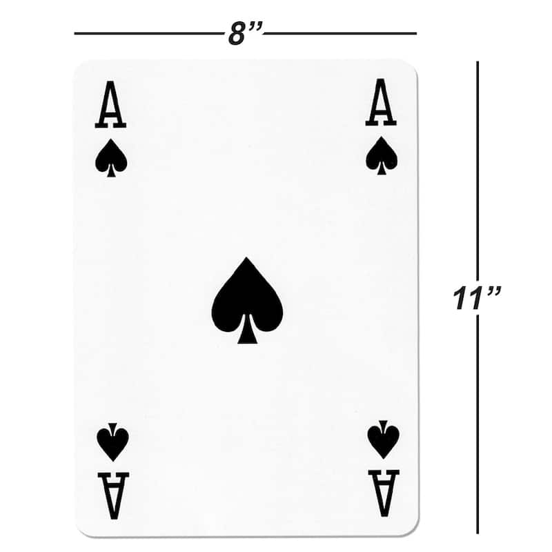 GSE™ 8"x11" Super Jumbo Playing Cards, Giant Playing Card Deck, Oversize Large Huge Playing Cards for All Ages