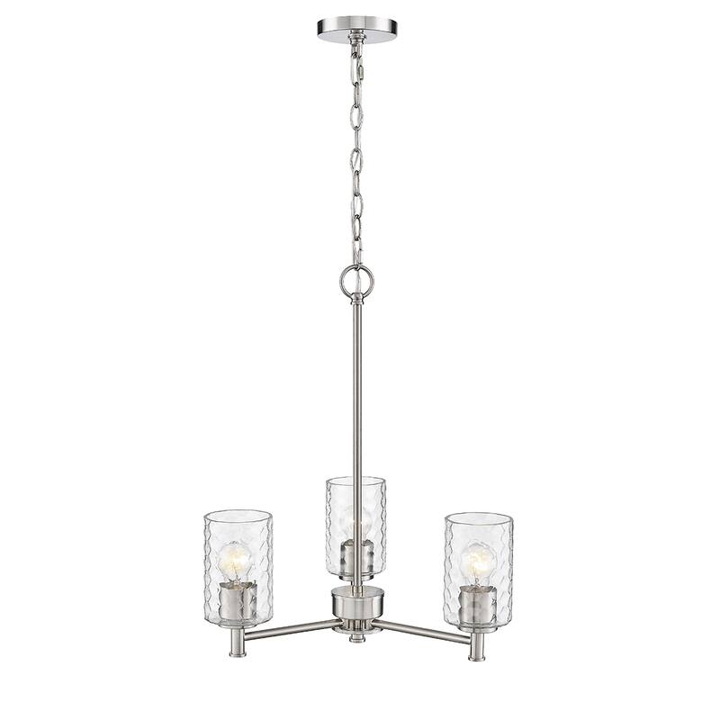 Millennium Lighting Ashli 3 Light Chandelier with Clear Honeycomb Glass Shades