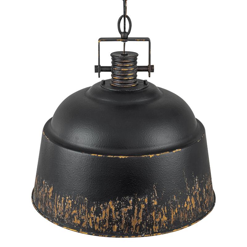 3-Light Industrial Pendant Light with Distressed Metal Dome Shade - 3-Lights