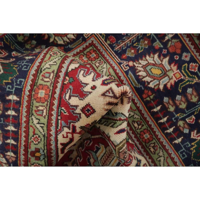 Hand Knotted Oriental 100% Wool Carpet Traditional Floral Red Tabriz Area Rug - 12' 7'' X 9' 7''