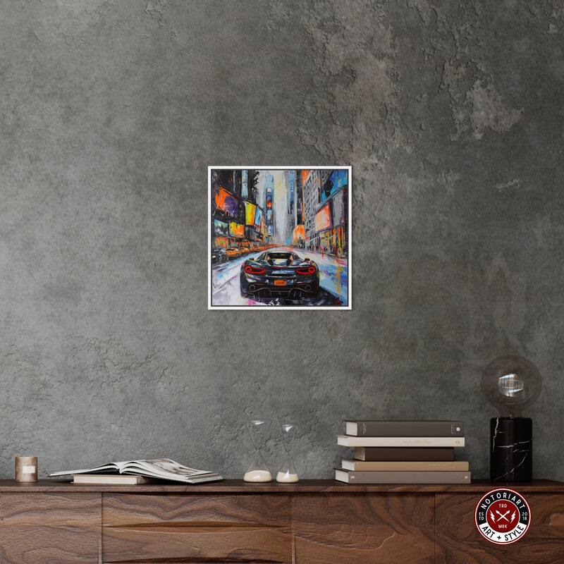 Notoriart Blast The Speakers Framed Car 1 Piece Canvas Wall Art